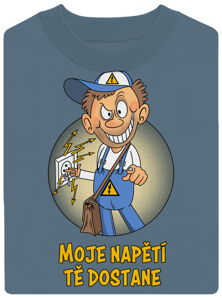 Moje napětí unisex mikina bez kapuce Nordic Blue