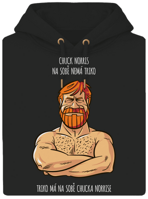 Chuck Norris unisex mikina premium Dark Black