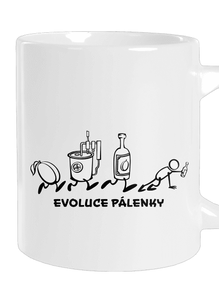 Evoluce pálenky velký hrnek White