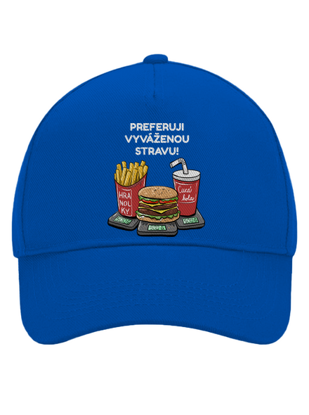 Vyvážená strava kšiltovka baseballka Bright Royal