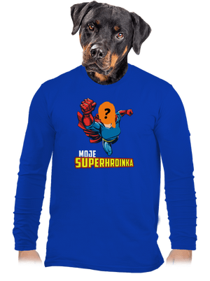 Moje superhrdinka pánské dlouhý rukáv Royal Blue