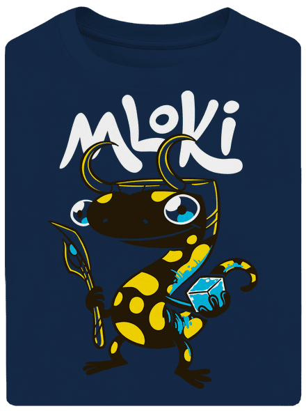 mLoki unisex tričko oversized Midnight Blue