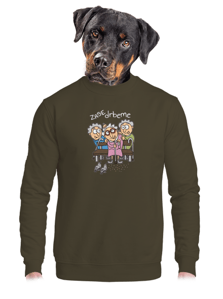 Zase drbeme unisex mikina bez kapuce Urban Khaki
