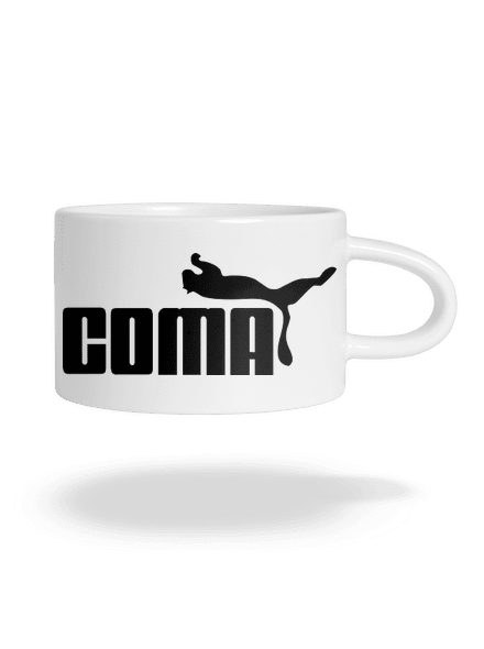 Coma hrnek makronka White