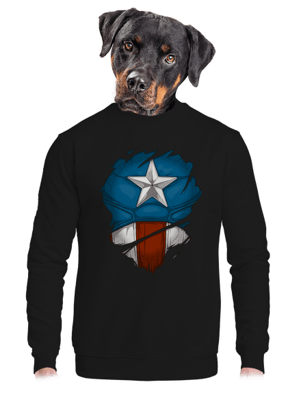 Captain Inside unisex mikina bez kapuce Black