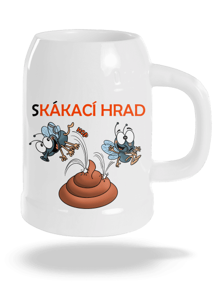 Skákací hrad půllitr White
