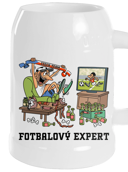 Fotbalový expert půllitr White