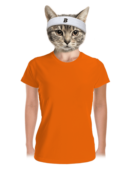 Bez potisku dámské sportovní tričko Neon Orange