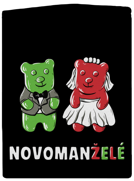Novomanželé z želé dámská mikina na zip Black