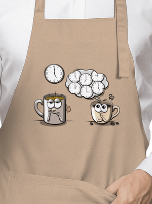 Čaj o páté, káva stále zástěra Rope