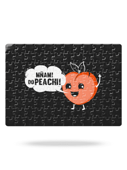 Mňam do peachi puzzle White