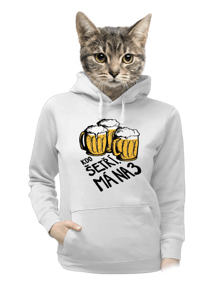 Kdo šetří, má na tři dámská mikina klokanka White