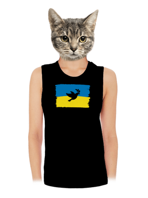 Ukrajina - Holubice dámské tílko volné Black