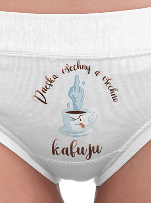 Všechno kafuju dámské kalhotky White
