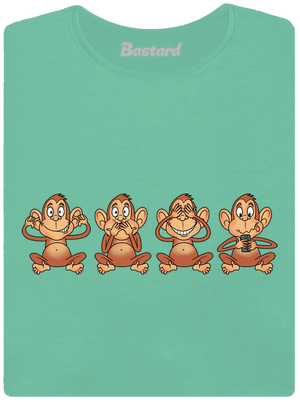 Opička s mobilem dámské tričko premium Mint Mal