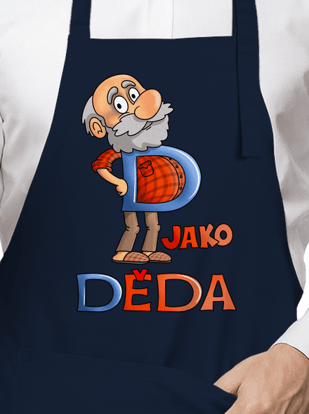 D jako děda zástěra Navy