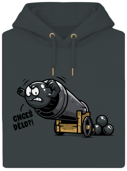 Chceš dělo? unisex mikina premium Charcoal