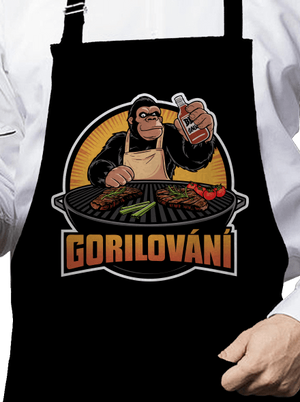 Gorilování zástěra Black