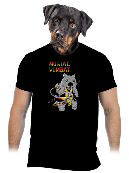 Mortal Vombat pánské tričko Black