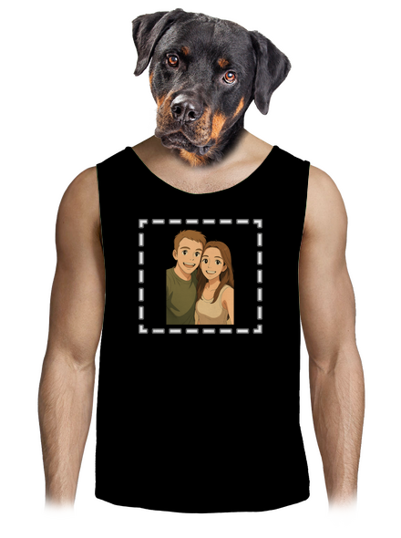 Ghibli efekt z vlastní fotky pánské tílko Black