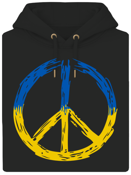 Ukrajina - Peace unisex mikina premium Dark Black