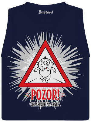 Chlapeček na cestě dámské tílko volné Navy