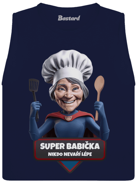 Super babička dámské tílko volné Navy