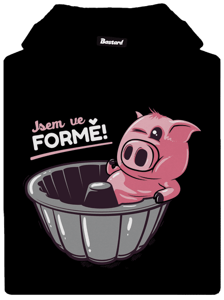 Ve formě pánská mikina klokanka Black