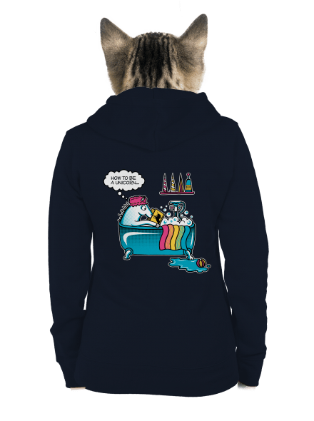 Jak se stát jednorožcem dámská mikina na zip Navy Mal