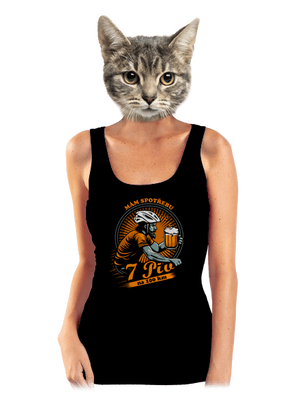 Spotřeba 7 na 100 dámské tílko klasické Black