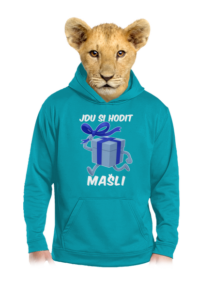 Jdu si hodit mašli dětská mikina klokanka Hawaiian Blue