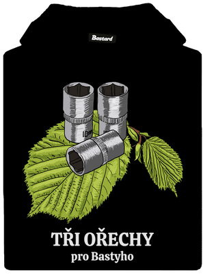 Tři ořechy pro... pánská mikina klokanka Black