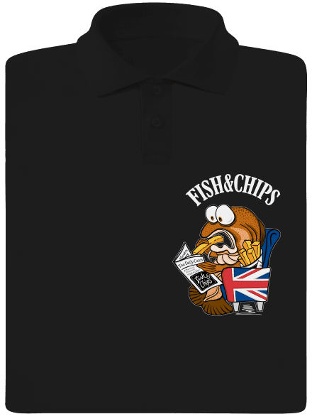 Fish and chips pánská polokošile Black