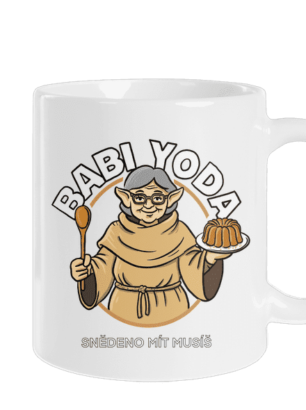 Babi Yoda klasický hrnek White