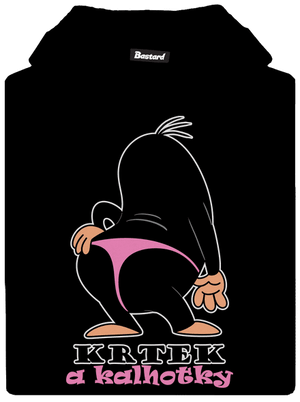 Krtek a kalhotky dětská mikina klokanka Black