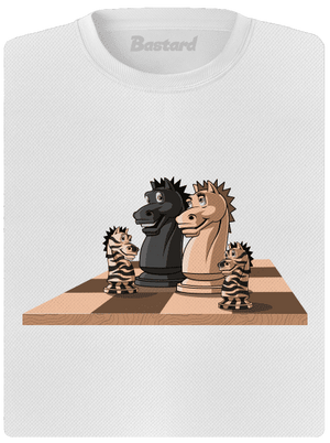 Šachová rodina dámské sportovní tričko White