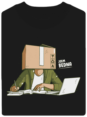 Jsem bedna unisex mikina bez kapuce Black