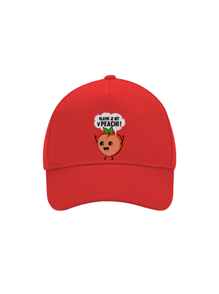 V peachi kšiltovka baseballka Classic Red