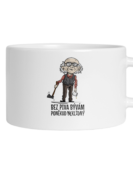 Neklidný bez piva hrnek makronka White