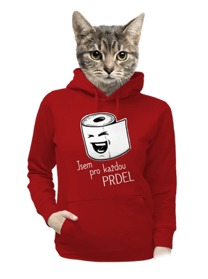 Prdel dámská mikina klokanka Red Mal