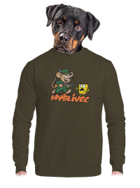 unisex mikina bez kapuce