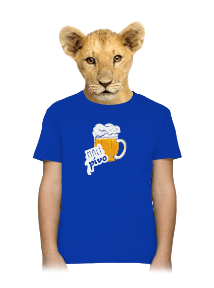 Velký a malý pívo dětské tričko Royal Blue
