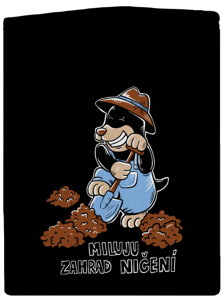 Krtek zahradník dámská mikina na zip Black