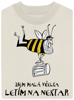 Malá včelka unisex mikina bez kapuce Off White