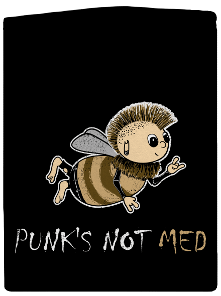 Punks Not Med dámská mikina na zip Black