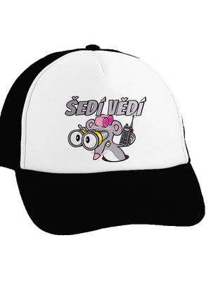 Šedí vědí - myš kšiltovka truckerka Black cap