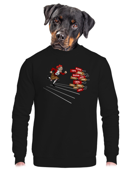 Slevy! unisex mikina bez kapuce Black