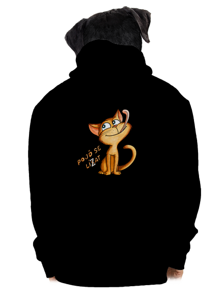 Pojď se lísat pánská mikina na zip Black