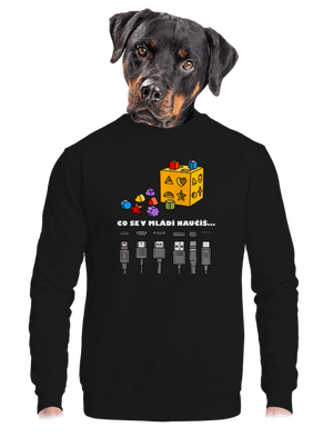 unisex mikina bez kapuce