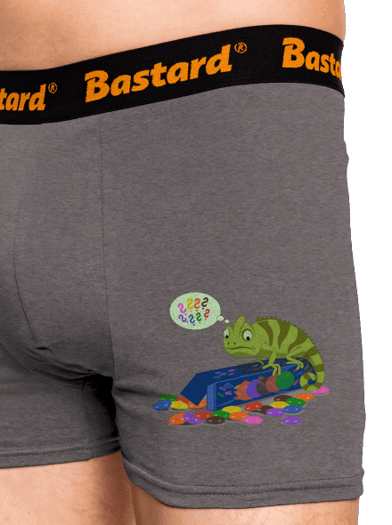 Zmatený chameleon boxerky Gray Melange
